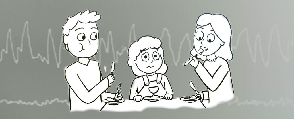 Misophonie - Familie beim Essen